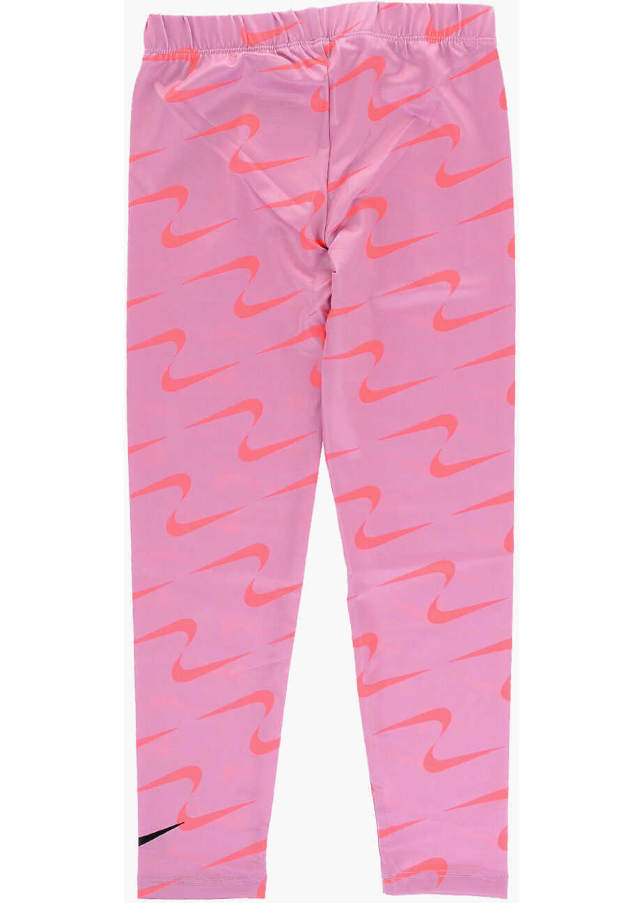 Salopete Nike Crewneck Sweatshirt And Leggings Set With Printed Logo Black Baieti (BM 16474005) 4