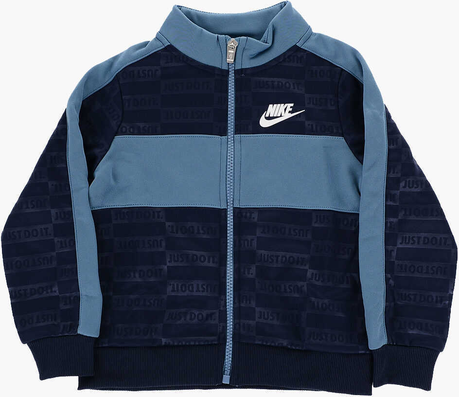 Pantaloni de trening Nike All Over Logo Textured Club Joggers And Sweatshirts Set Blue Baieti (BM 16474038) 2