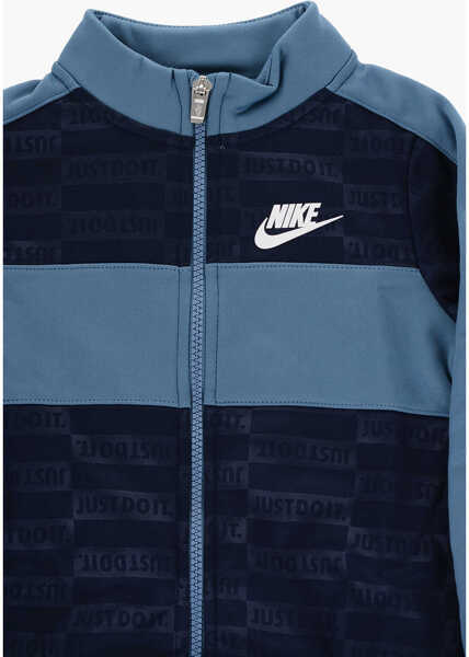 Pantaloni de trening Nike All Over Logo Textured Club Joggers And Sweatshirts Set Blue Baieti (BM 16474038) 3