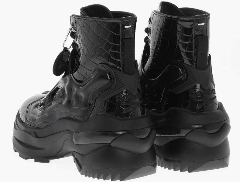Cizme casual Maison Margiela Mm2 X Reebok Lace-Up Unisex Tabi Booties With Inflatable Det Black Barbati (BM 16474059) 2