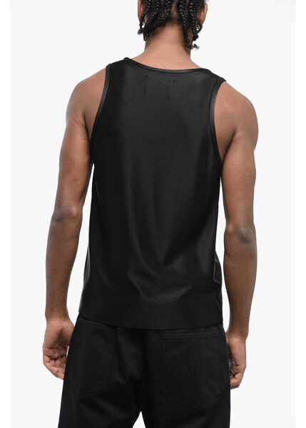Tricouri Jil Sander Crew Neck Stretch Viscose Tank Top Black Barbati (BM 16474062) 2