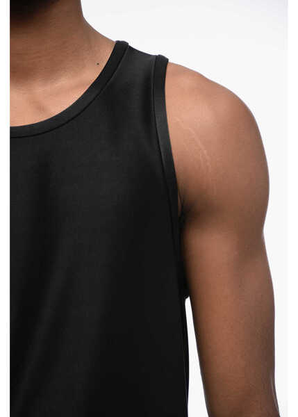 Tricouri Jil Sander Crew Neck Stretch Viscose Tank Top Black Barbati (BM 16474062) 3