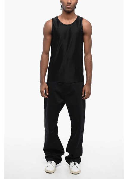 Tricouri Jil Sander Crew Neck Stretch Viscose Tank Top Black Barbati (BM 16474062) 4