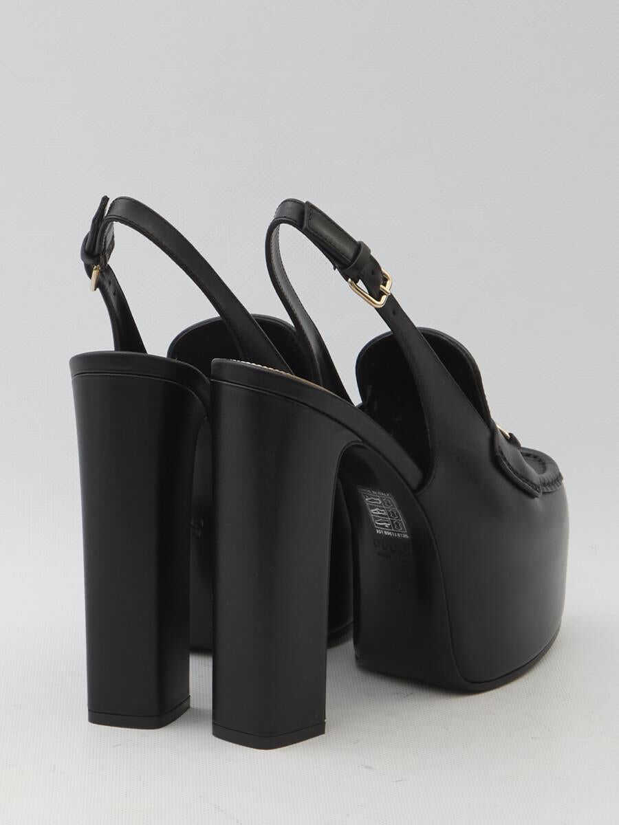 Mocasini Gucci Horsebit Platform Slingback Loafers Black Femei (BM 16475283) 3