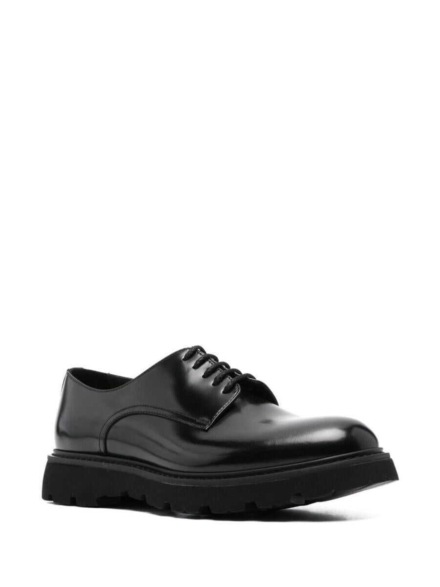 Pantofi eleganti Doucals DoucalS Derby Lace Up Horse Shoes Black Barbati (BM 16476822) 3