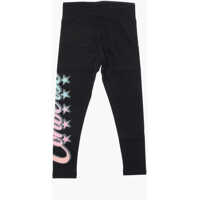 Colanti pentru Fete - Colanti Converse Side Logo Print High Waist Leggings Black Fete (BM 16478964) - B-mall.ro
