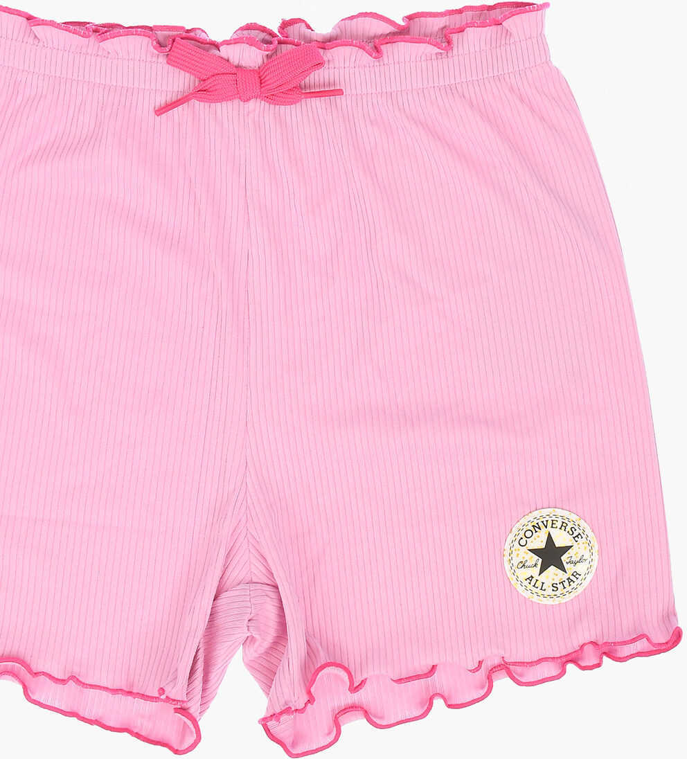 Pantaloni scurti Converse All Star Chuck Taylor Ribbed Shorts With Scalloped Hem Pink Baieti (BM 16479081) 2
