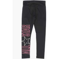 Colanti pentru Fete - Colanti Converse Logo Printed Leggings Black Fete (BM 16479120) - B-mall.ro