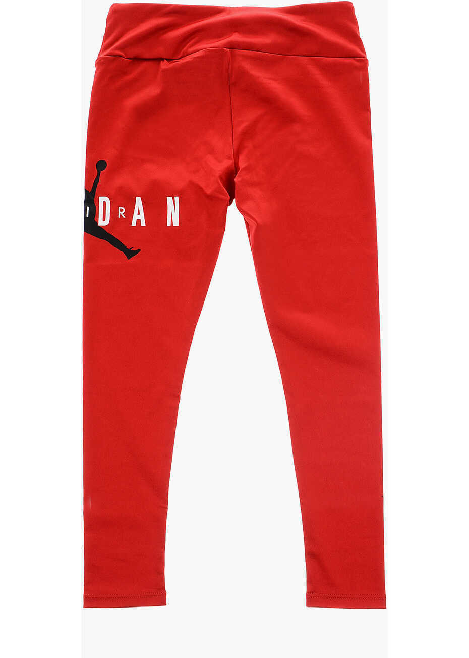 Colanti Nike Air Jordan Logo Printed Solid Color Jumpman Leggings Red Fete (BM 16479237) 3