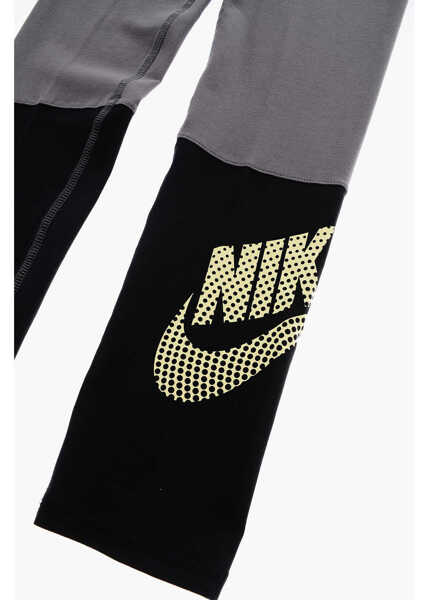 Colanti Nike Tight Fit Contrasting Logo-Printed Leggings Gray Fete (BM 16479246) 2