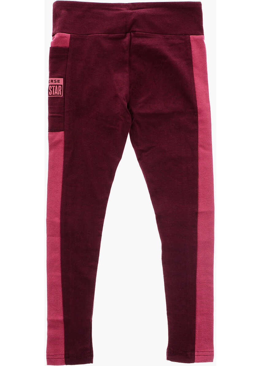 Colanti Converse Stretch Cotton Leggings With Side Pocket Burgundy Fete (BM 16479273) 2
