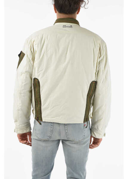 Jachete Diesel Visible Stiching Dxd-22-J05 Unisex Utility Jacket White Barbati (BM 16479288) 2