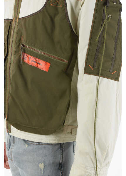 Jachete Diesel Visible Stiching Dxd-22-J05 Unisex Utility Jacket White Barbati (BM 16479288) 3