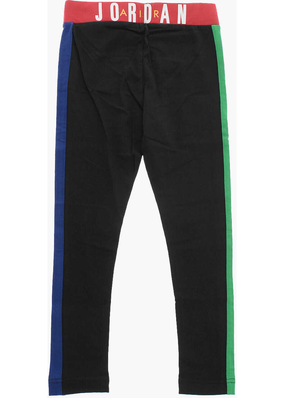 Colanti Nike Air Jordan Stretch Cotton Leggings With Contrasting Bands Black Fete (BM 16479300) 3