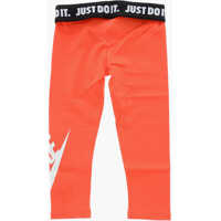 Colanti pentru Fete - Colanti Nike Logoed Band At The Waist Leggings Orange Fete (BM 16479318) - B-mall.ro