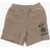 Nike Cotton Blend Shorts With Printed Logo Beige
