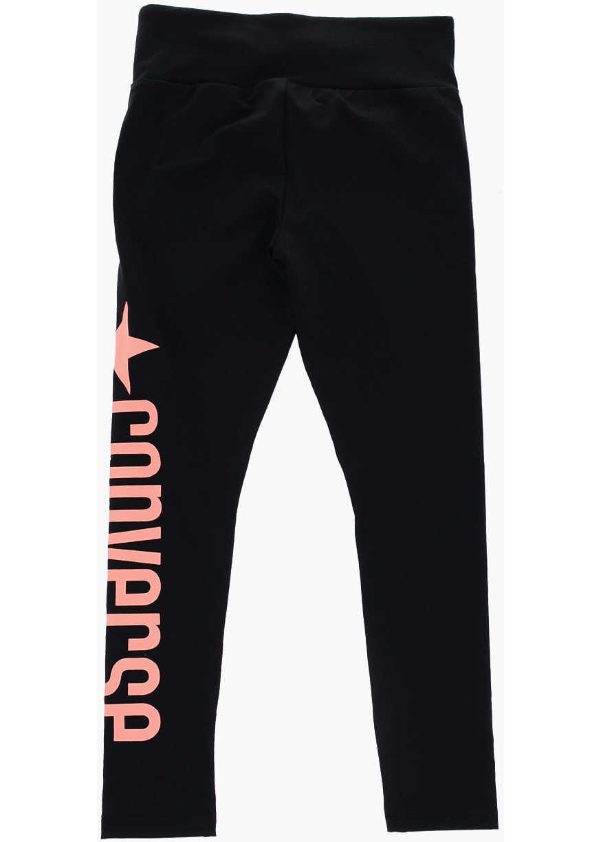 Colanti Converse High Waist Stretch Leggings With Printed Contrasting Logo Black Fete (BM 16479357) 2