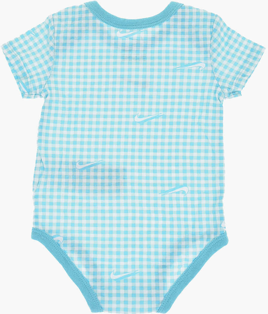 Body-uri Nike Shorts Sleeve Checked 3 Pairs Of Bodysuit Set Multicolor Femei (BM 16479369) 4