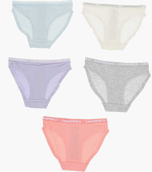 Chiloti Converse Set Of 5 Stretch Cotton Briefs With Logoed Elastic Band Multicolor Baieti (BM 16479375) 2
