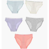 Chiloti Set Of 5 Stretch Cotton Briefs With Logoed Elastic Band Baieti