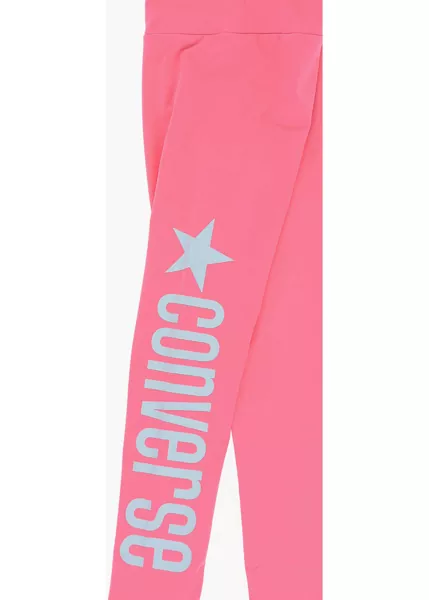 Colanti Converse High Waisted Leggings With Printed Logo Pink Fete (BM 16479387) 3