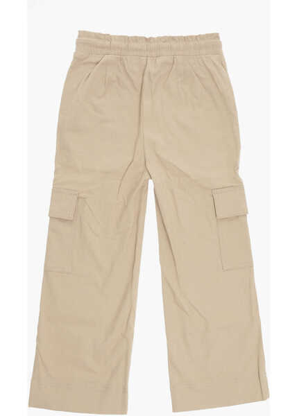 Pantaloni Converse Dawstring Waist Cotton Stretch Paperbag Cargo Pants Beige Fete (BM 16479432) 3