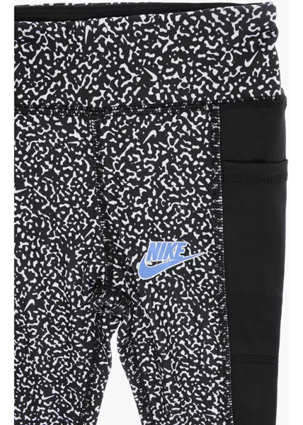 Colanti Nike Two-Tone Dri-Fit Leggings Black & White Fete (BM 16479447) 2