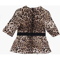 Bluze pentru Fete - Bluze Dolce & Gabbana Animal-Motif Blouse Brown Fete (BM 16479462) - B-mall.ro
