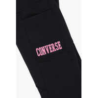 Colanti pentru Fete - Colanti Converse High-Waisted Flared Leggings Black Fete (BM 16479474) - B-mall.ro