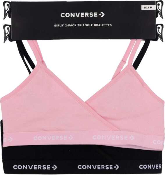Sutiene Converse Set Of 2 Stretch Cotton Triangle Bra Black Fete (BM 16479486) 3