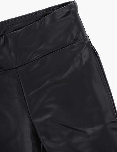 Colanti Converse Faux Leather Flared Leggings Black Fete (BM 16479492) 2