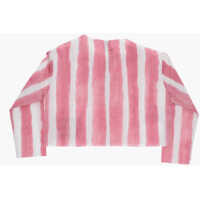 Bluze pentru Fete - Bluze Marni Two-Tone Striped Blouse With Zip Closure White Fete (BM 16479504) - B-mall.ro