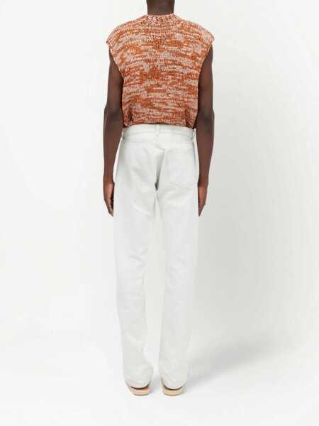 Blugi drepti Maison Margiela Mm1 Regular Fit Unisex Denims With Belt Loops 20Cm White Barbati (BM 16479537) 5