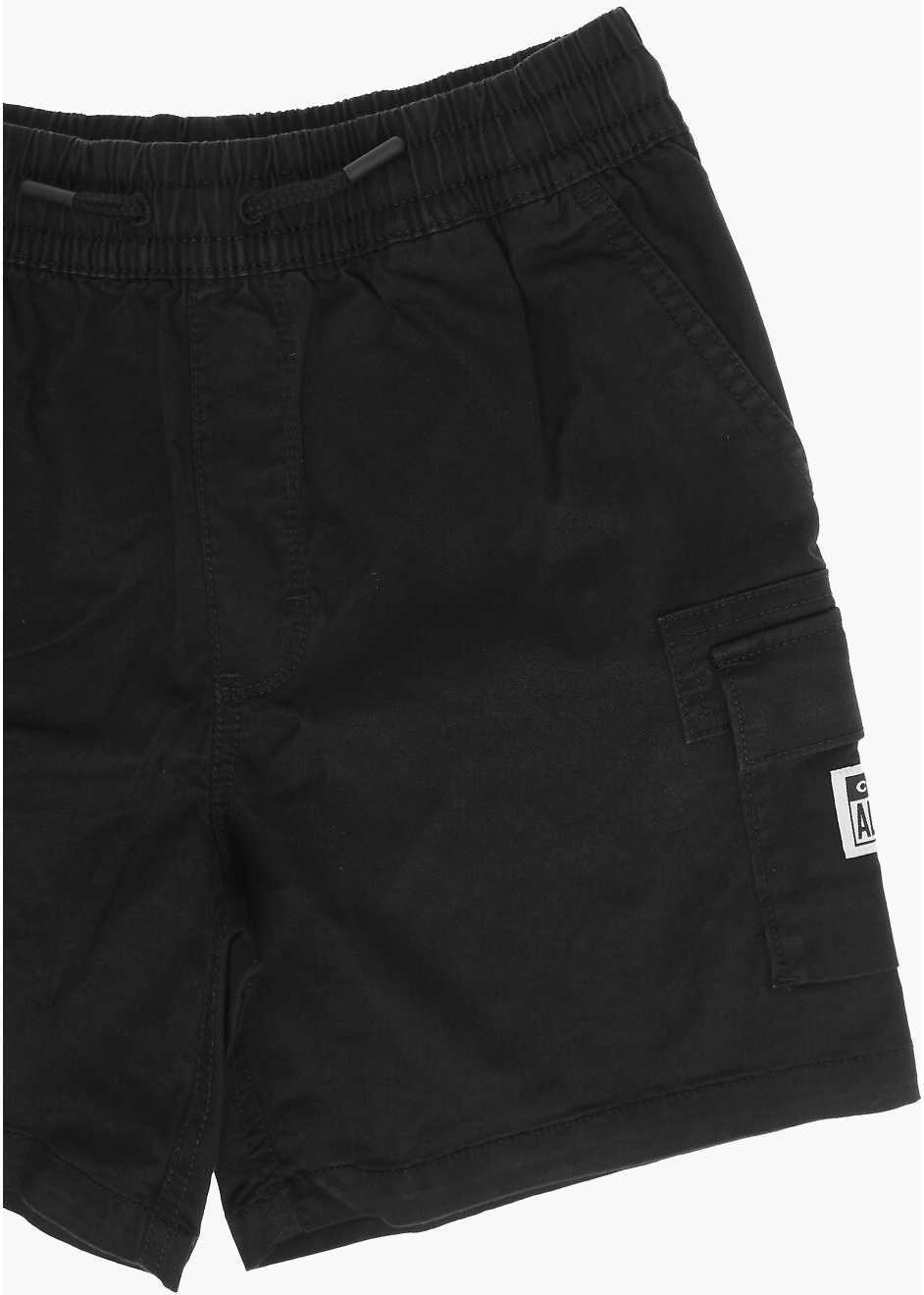 Pantaloni scurti Converse All Star Stretch Cotton Cargo Shorts With Elastic Waistband Black Baieti (BM 16479555) 2
