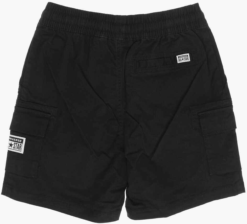 Pantaloni scurti Converse All Star Stretch Cotton Cargo Shorts With Elastic Waistband Black Baieti (BM 16479555) 3