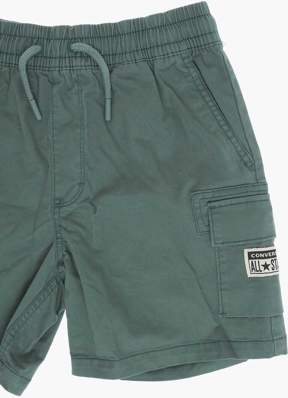 Pantaloni scurti Converse All Star Stretch Cotton Cargo Shorts With Elastic Waistband Green Baieti (BM 16479558) 2