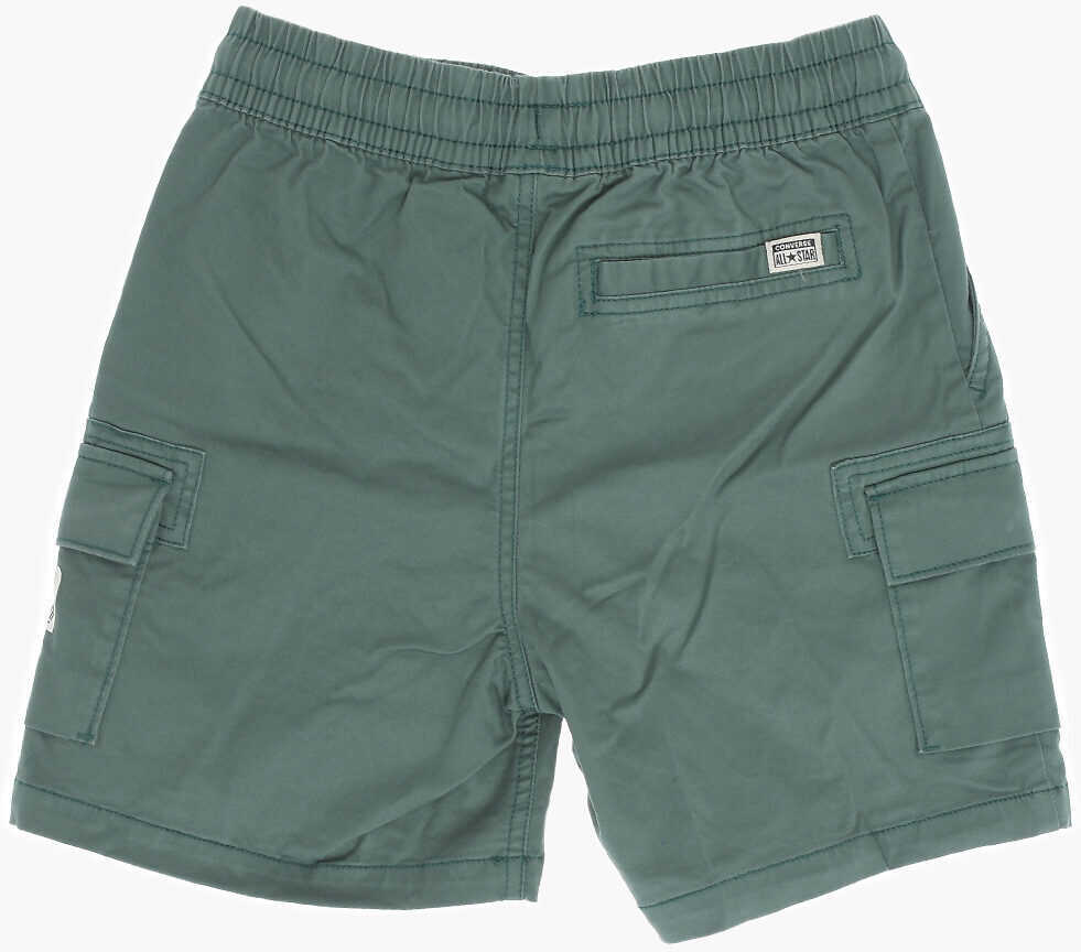 Pantaloni scurti Converse All Star Stretch Cotton Cargo Shorts With Elastic Waistband Green Baieti (BM 16479558) 3