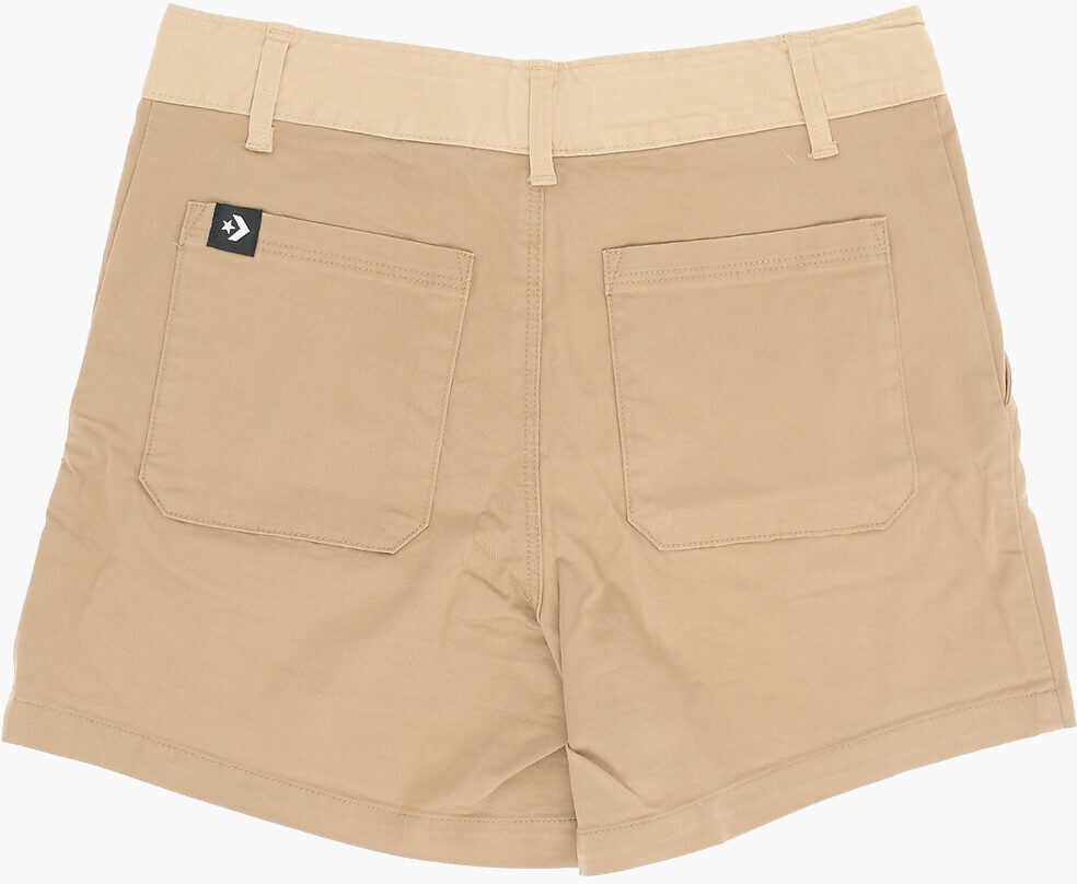 Pantaloni scurti Converse Stretch Cotton Single-Pleat Shorts Beige Baieti (BM 16479570) 3