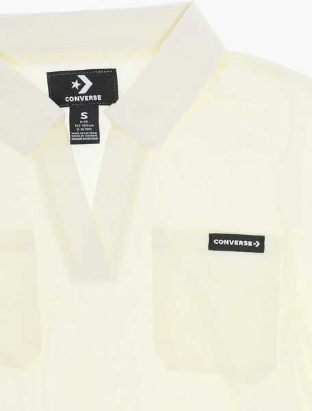 Bluze Converse Double Breast Pocket V-Neck Dolman Blouse White Fete (BM 16479573) 2