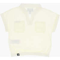 Bluze pentru Fete - Bluze Converse Double Breast Pocket V-Neck Dolman Blouse White Fete (BM 16479573) - B-mall.ro