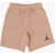 Nike Air Jordan Fleeced Cotton Shorts With Embroidered Logo Beige