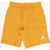 Nike Air Jordan Fleeced Cotton Shorts With Embroidered Logo Yellow