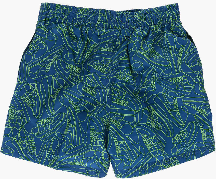 Costume de baie Nike All-Over Printed 4 Volley Short Swim Blue Fete (BM 16479591) 3