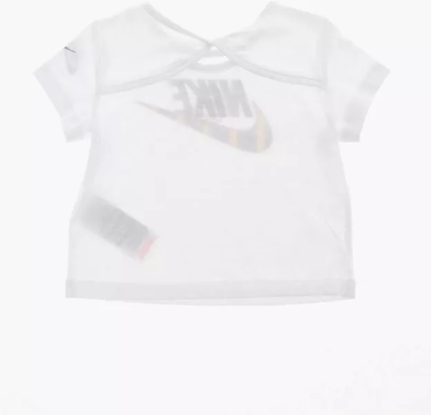 Pantaloni de trening Nike T-Shirt And Joggers Set With Printed Logo White Fete (BM 16479657) 4