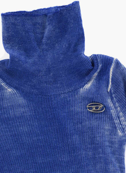 Pulovere Diesel Ribbed Delav Effect Karibelle Turtle-Neck Sweater Blue Fete (BM 16479675) 2