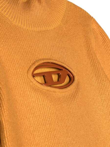 Pulovere Diesel Red Tag Lurex Ribbed Kmarcella Sweater With Cut-Out Detail Orange Fete (BM 16479678) 3