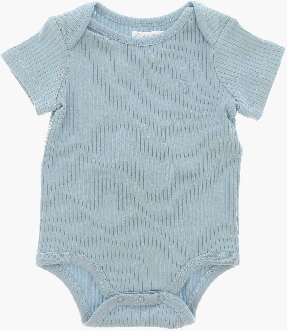 Body-uri Ralph Lauren Ribbed Shorts And Bodysuit Set Blue Femei (BM 16479693) 2