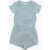 Ralph Lauren Ribbed Shorts And Bodysuit Set Blue