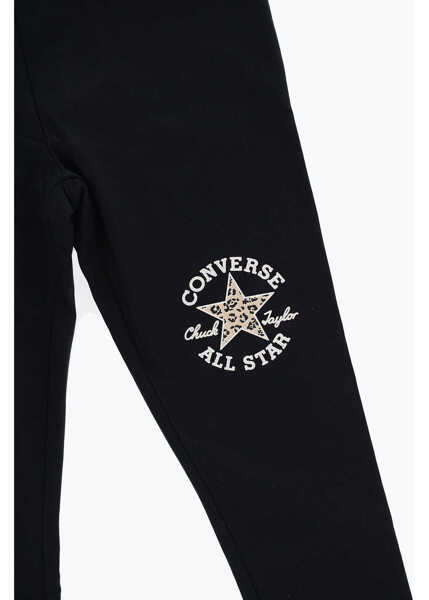 Colanti Converse All Star Chuck Taylor High Waisted Stretch Fabric Leggings Black Fete (BM 16479735) 2