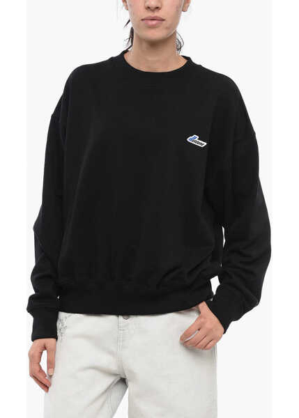 Pulovere casual WE11DONE Brushed Cotton Oversized Unisex Crew-Neck Sweatshirt Black Barbati (BM 16479759) 2